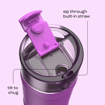 bubba 18 oz DualSip Insulated Stainless Steel Water Bottle - Mood Booster - US 9592