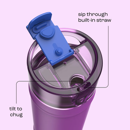 bubba 24 oz DualSip Insulated Stainless Steel Water Bottle - Mood Booster - US 6803