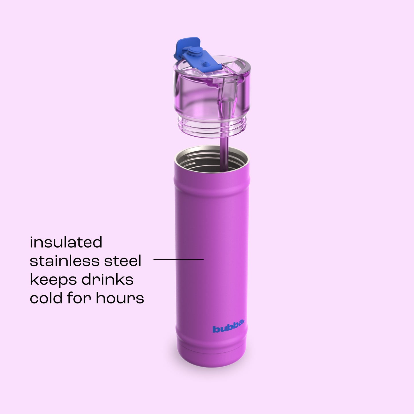 bubba 24 oz DualSip Insulated Stainless Steel Water Bottle - Mood Booster - US 6803