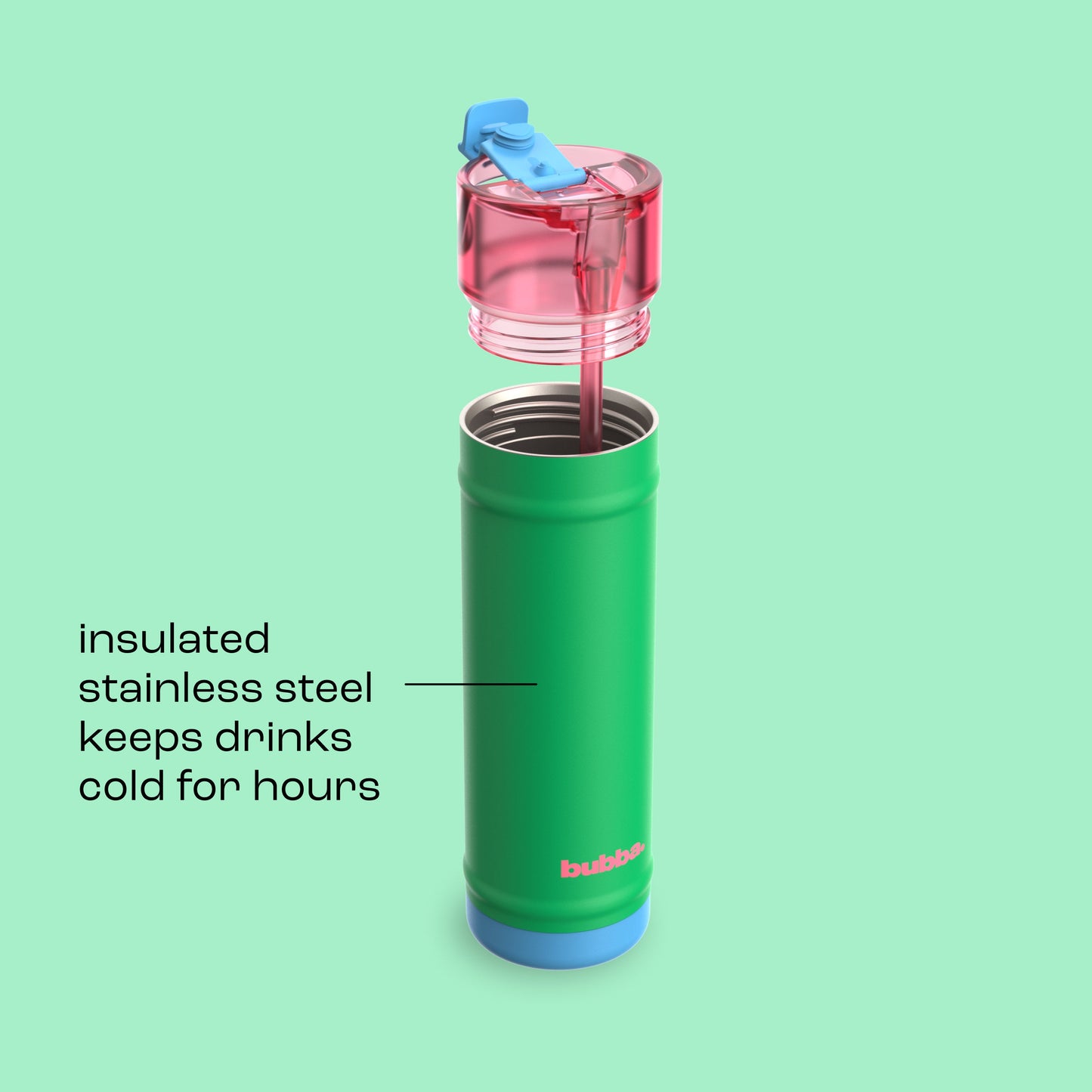 bubba 24 oz DualSip Insulated Stainless Steel Water Bottle - Fresh Serve - US 4645